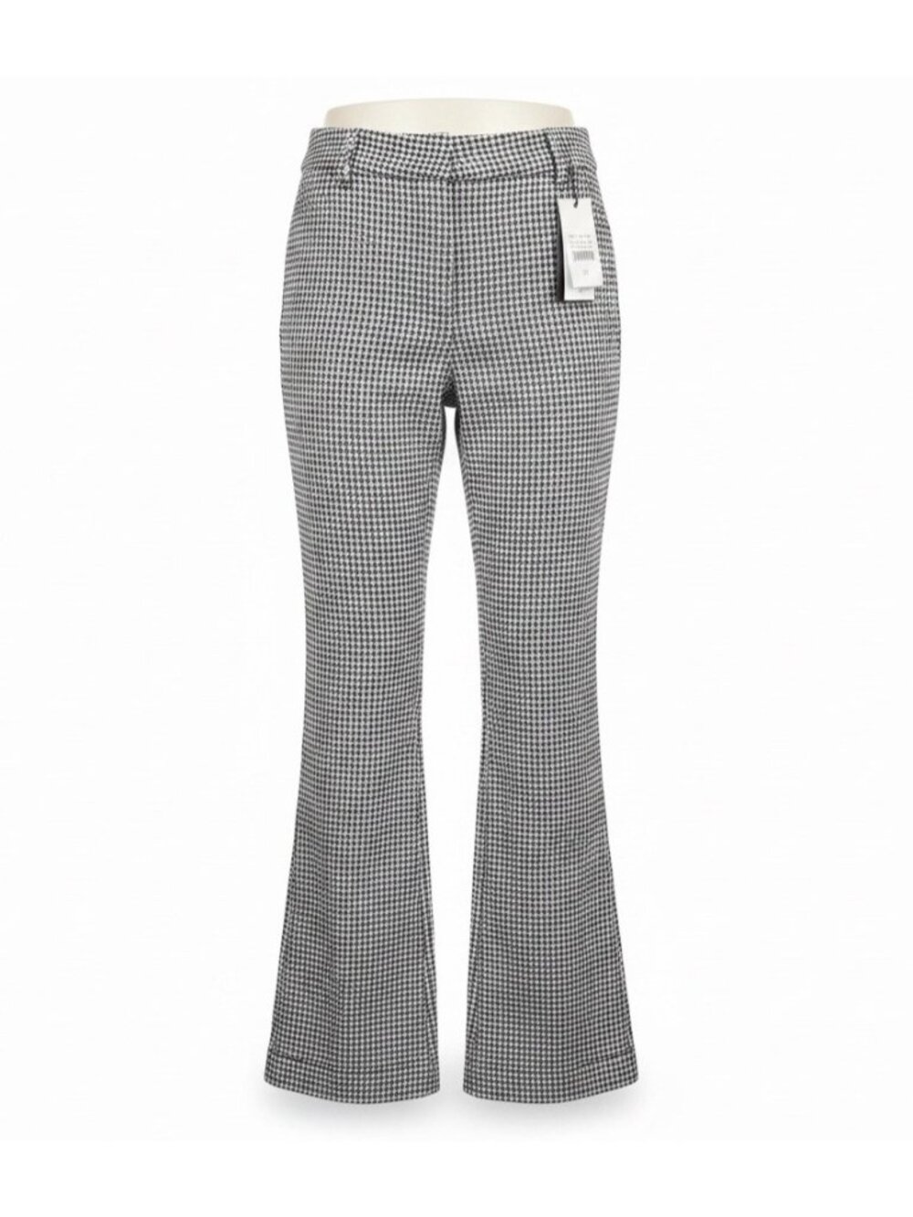 Gap Womens Black & White Houndstooth High-Rise Kick Fit & Stretch Pants Size 4